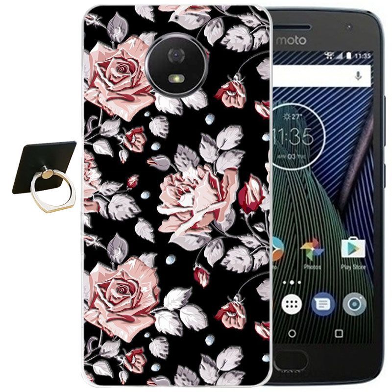 Skal Moto G5 Plus Mjuk Vind Rosa, Fodral Moto G5 Plus Silikon Telefon