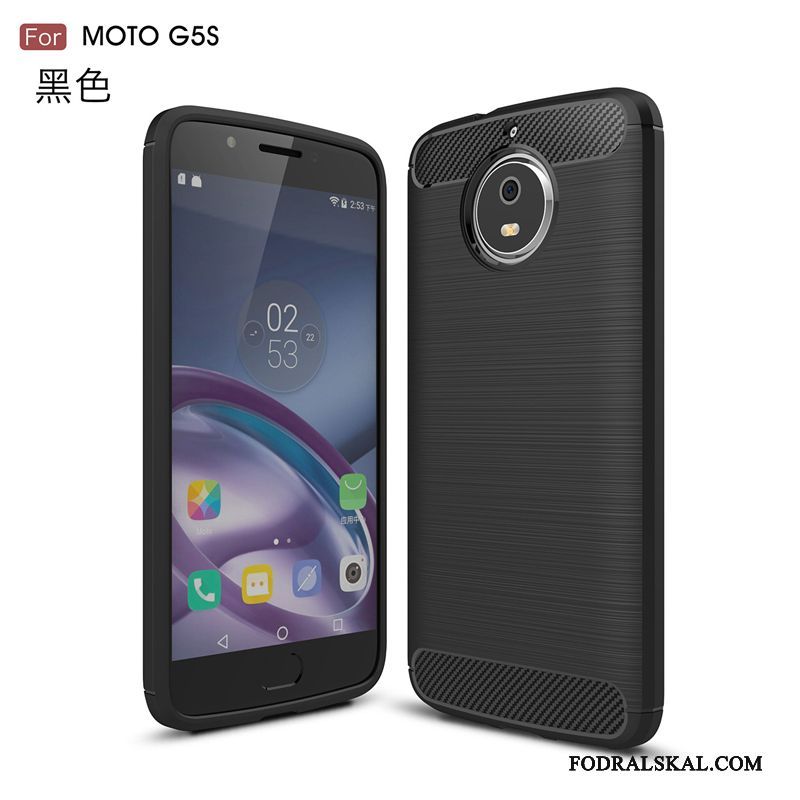 Skal Moto G5s Skydd Rödtelefon, Fodral Moto G5s Silke Fallskydd