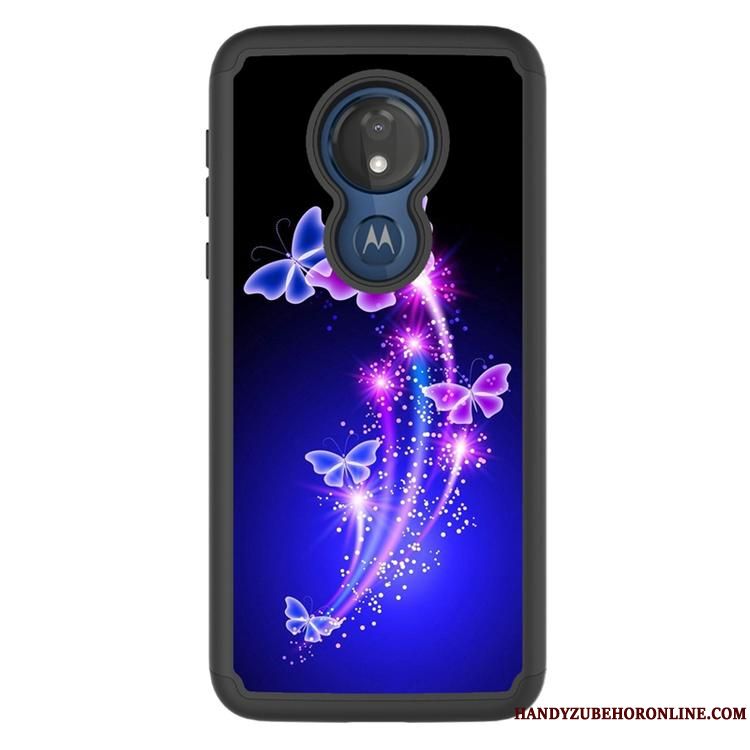 Skal Moto G7 Power Skydd Telefon Fallskydd, Fodral Moto G7 Power Målade Textil Mönster
