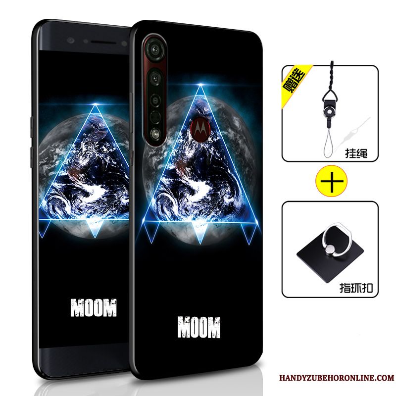 Skal Moto G8 Plus Mjuk Personlighet Svart, Fodral Moto G8 Plus Skydd Telefon Fallskydd