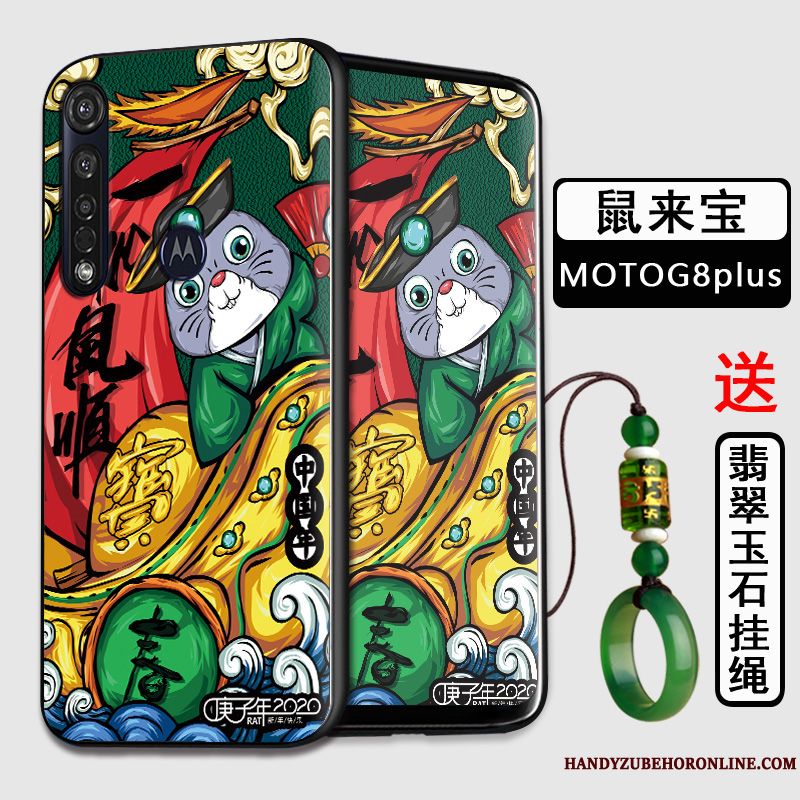 Skal Moto G8 Plus Skydd Fallskydd Svart, Fodral Moto G8 Plus Mjuk Kinesisk Stiltelefon