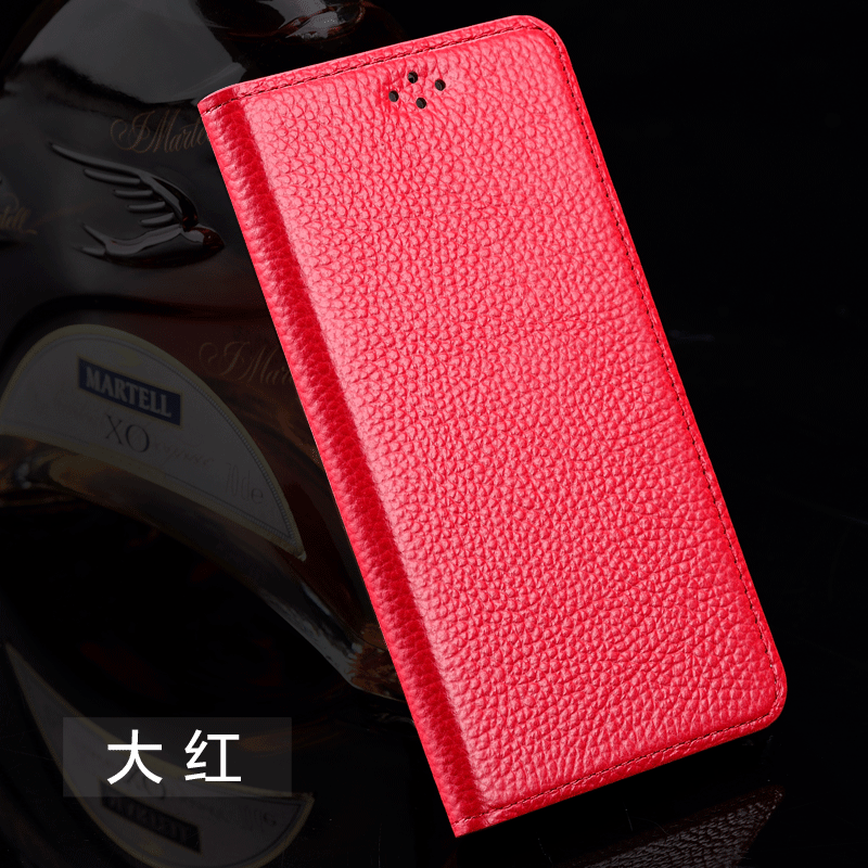 Skal Redmi Note 4x Läder Rosatelefon, Fodral Redmi Note 4x Skydd Fallskydd Röd