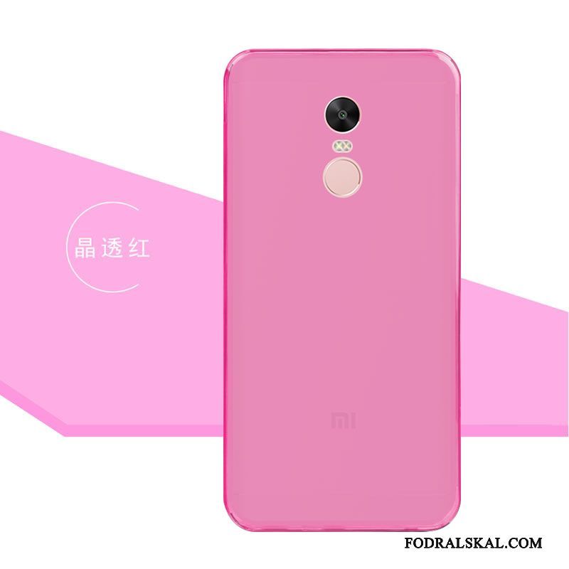 Skal Redmi Note 5 Mjuk Rosa Fallskydd, Fodral Redmi Note 5 Skydd Telefon Transparent