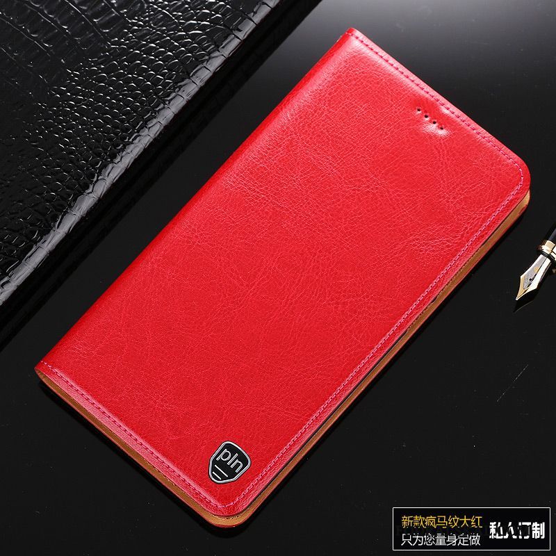 Skal Redmi Note 5 Skydd Mörkblåtelefon, Fodral Redmi Note 5 Läder Röd