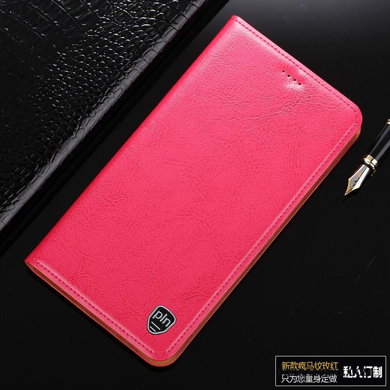 Skal Redmi Note 5 Skydd Mörkblåtelefon, Fodral Redmi Note 5 Läder Röd