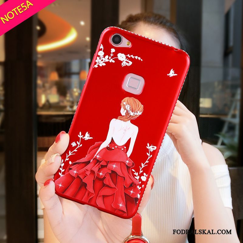 Skal Redmi Note 5a Mjuk Hängsmyckentelefon, Fodral Redmi Note 5a Silikon Röd Hög
