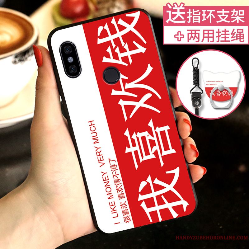 Skal Redmi Note 6 Pro Påsar Fallskydd Liten, Fodral Redmi Note 6 Pro Kreativa Personlighet Röd