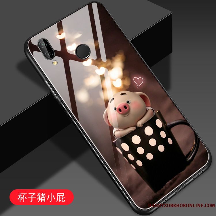 Skal Redmi Note 7 Kreativa Fallskyddtelefon, Fodral Redmi Note 7 Tecknat Vacker Glas