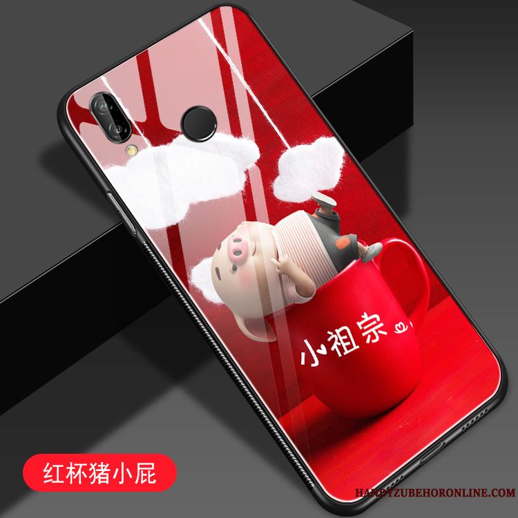 Skal Redmi Note 7 Kreativa Fallskyddtelefon, Fodral Redmi Note 7 Tecknat Vacker Glas