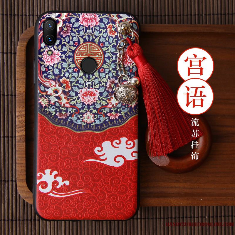 Skal Redmi Note 7 Silikon Telefon Guld, Fodral Redmi Note 7 Retro Liten Kinesisk Stil