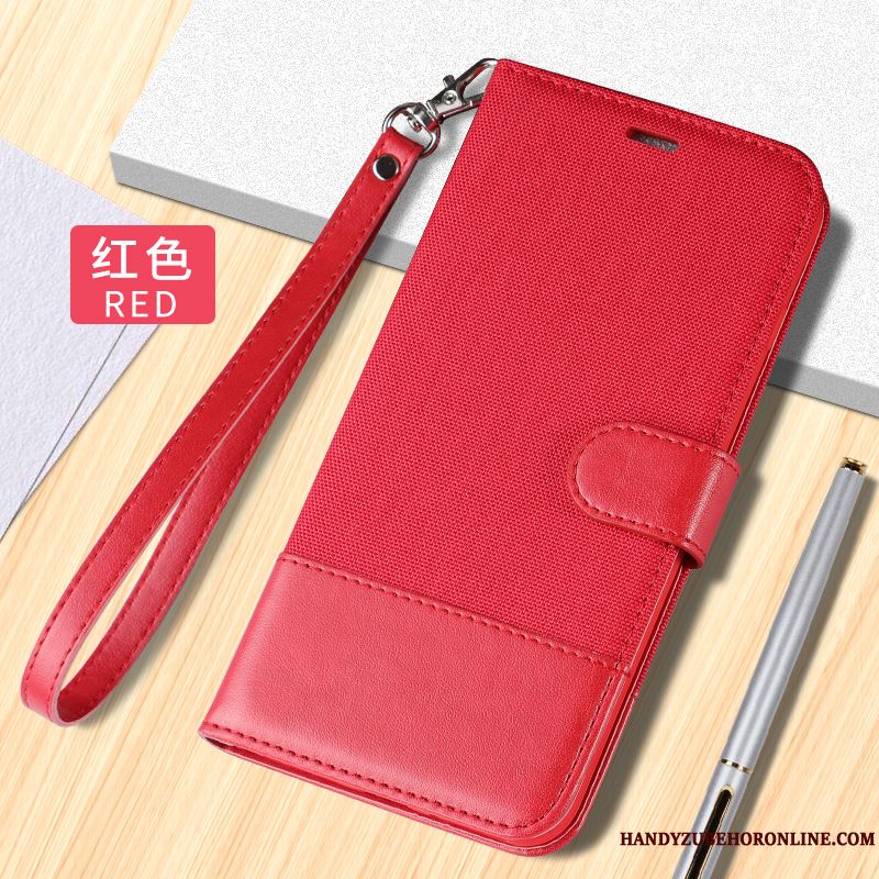 Skal Redmi Note 7 Täcka Kort Enkel, Fodral Redmi Note 7 Mode Röd Liten