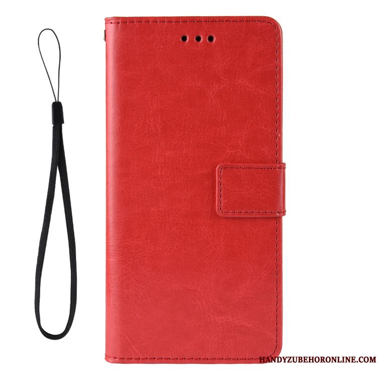 Skal Redmi Note 8 Pro Plånbok Litentelefon, Fodral Redmi Note 8 Pro Läderfodral Röd Mönster
