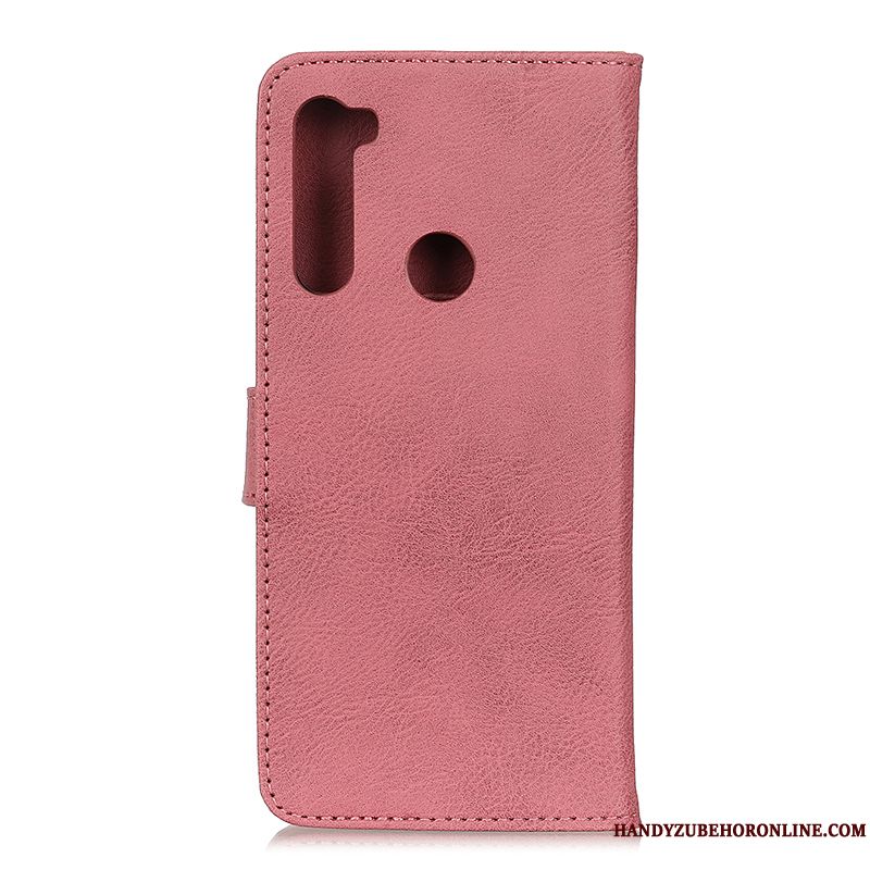 Skal Redmi Note 8t Läderfodral Ny Liten, Fodral Redmi Note 8t Skydd Telefon Röd