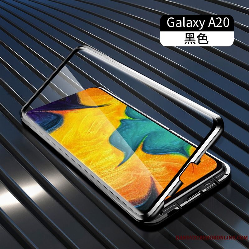 Skal Samsung Galaxy A20s Reversibeltelefon, Fodral Samsung Galaxy A20s Grön Glas