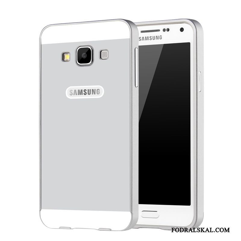 Skal Samsung Galaxy A3 2015 Metall Röd Bakre Omslag, Fodral Samsung Galaxy A3 2015 Skydd Frame