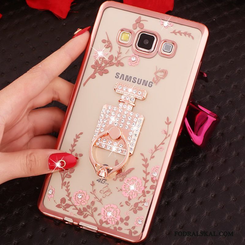 Skal Samsung Galaxy A3 2015 Mjuk Rosa Ring, Fodral Samsung Galaxy A3 2015 Silikon Telefon