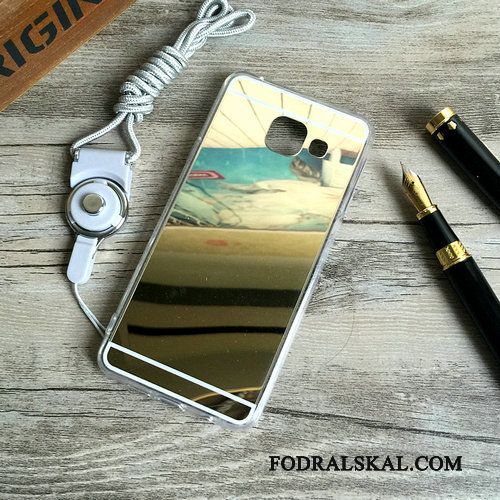 Skal Samsung Galaxy A3 2016 Silikon Telefon Rosa, Fodral Samsung Galaxy A3 2016 Support Spegel Fallskydd