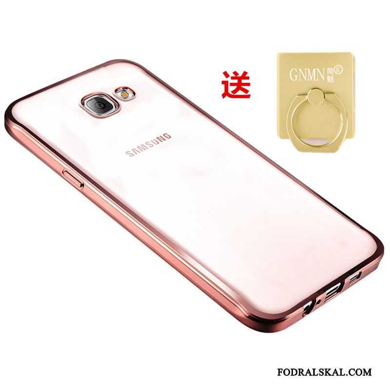 Skal Samsung Galaxy A3 2016 Silikon Transparent Guld, Fodral Samsung Galaxy A3 2016 Mjuk