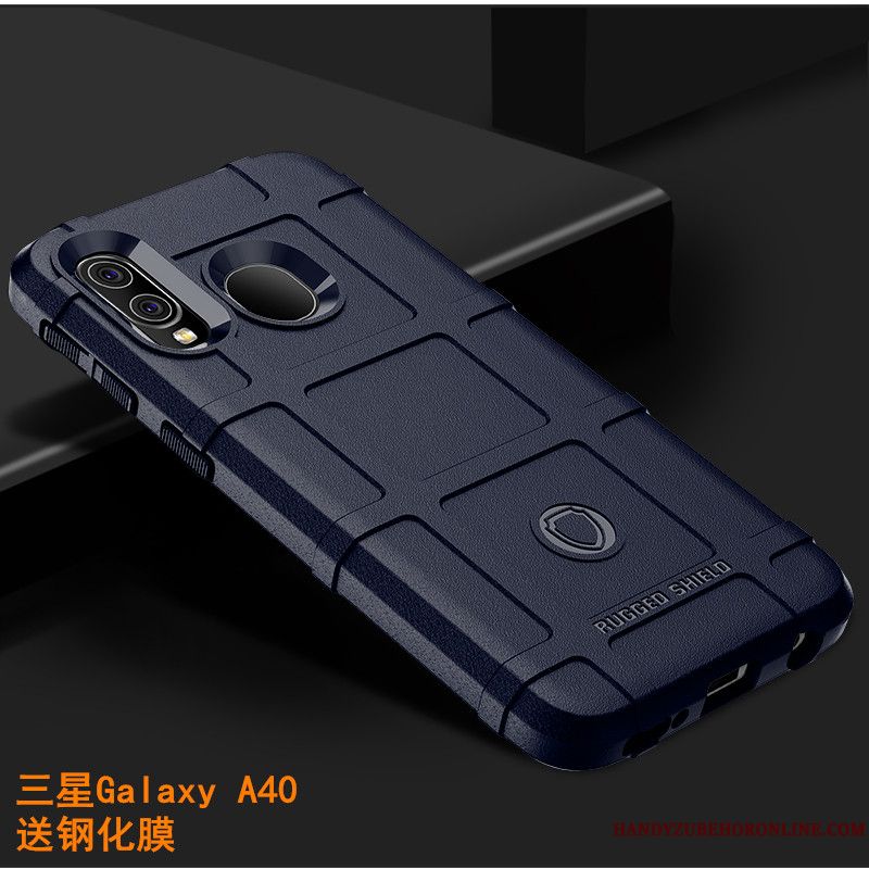 Skal Samsung Galaxy A40 Mjuk Mönster Personlighet, Fodral Samsung Galaxy A40 Kreativa Grön Glidskydds