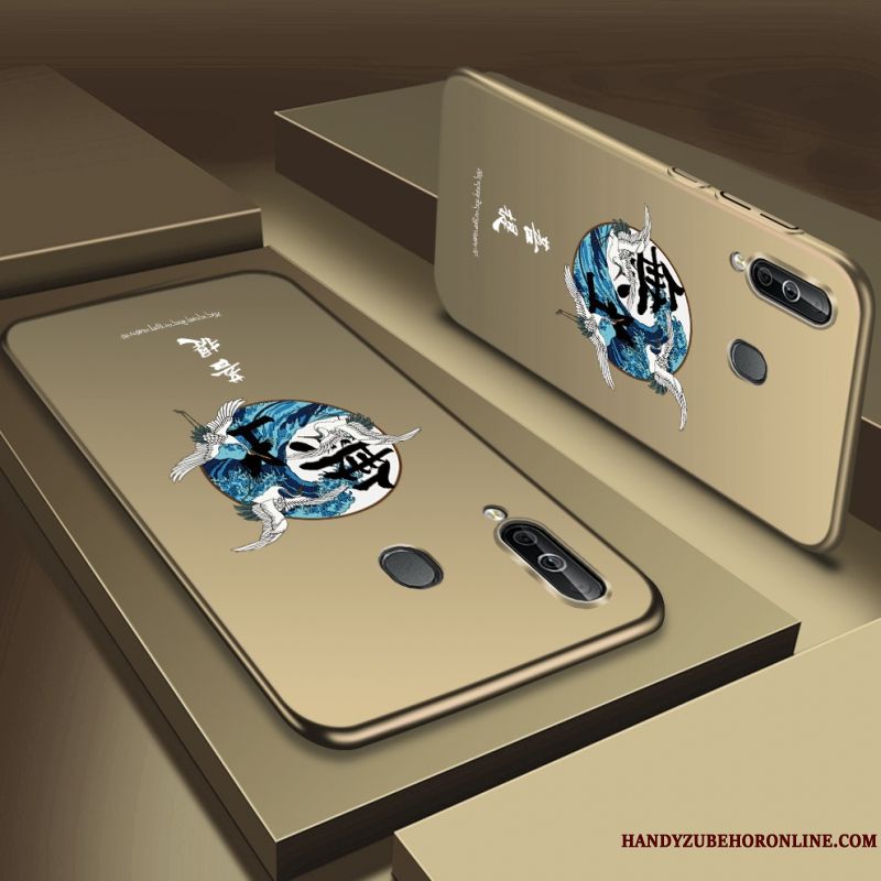 Skal Samsung Galaxy A40s Nubuck Trend, Fodral Samsung Galaxy A40s Telefon Hård