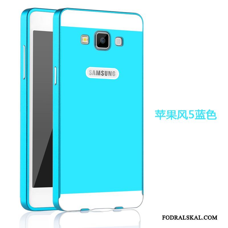 Skal Samsung Galaxy A5 2015 Metall Frame Rosa, Fodral Samsung Galaxy A5 2015 Skydd Bakre Omslag Fallskydd