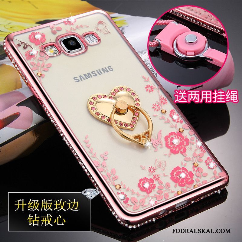 Skal Samsung Galaxy A5 2015 Silikon Fallskydd Transparent, Fodral Samsung Galaxy A5 2015 Mjuk Telefon Guld