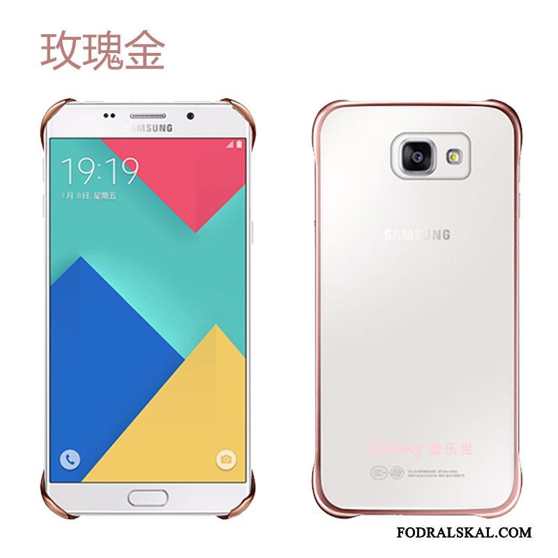 Skal Samsung Galaxy A5 2016 Guldtelefon, Fodral Samsung Galaxy A5 2016 Rosa Guld Transparent