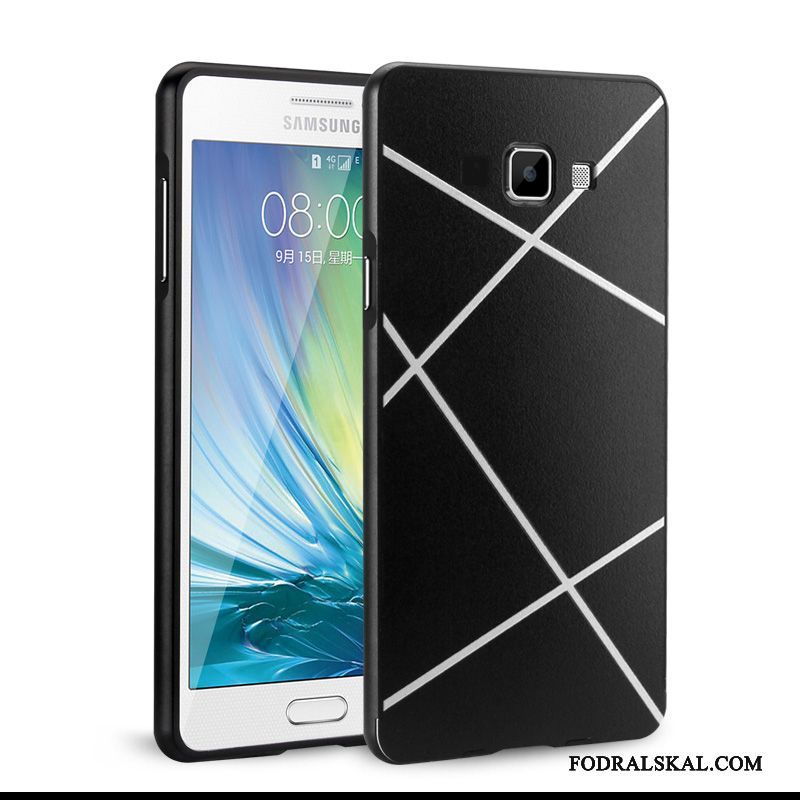 Skal Samsung Galaxy A5 2016 Metall Fallskydd Svart, Fodral Samsung Galaxy A5 2016 Skydd Spegel Frame