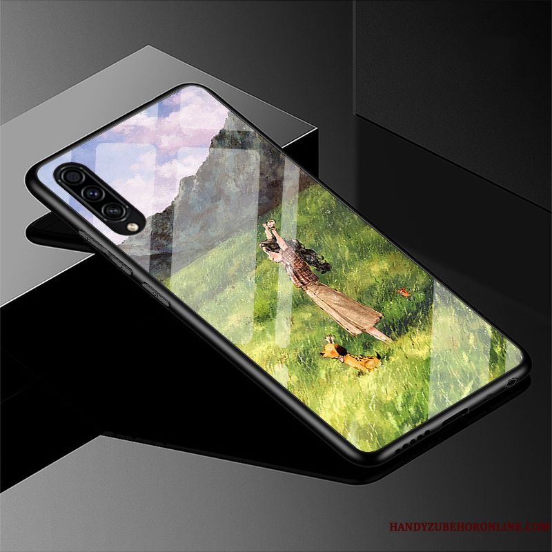 Skal Samsung Galaxy A50s Påsar Glas Enkel, Fodral Samsung Galaxy A50s Silikon Telefon Vacker