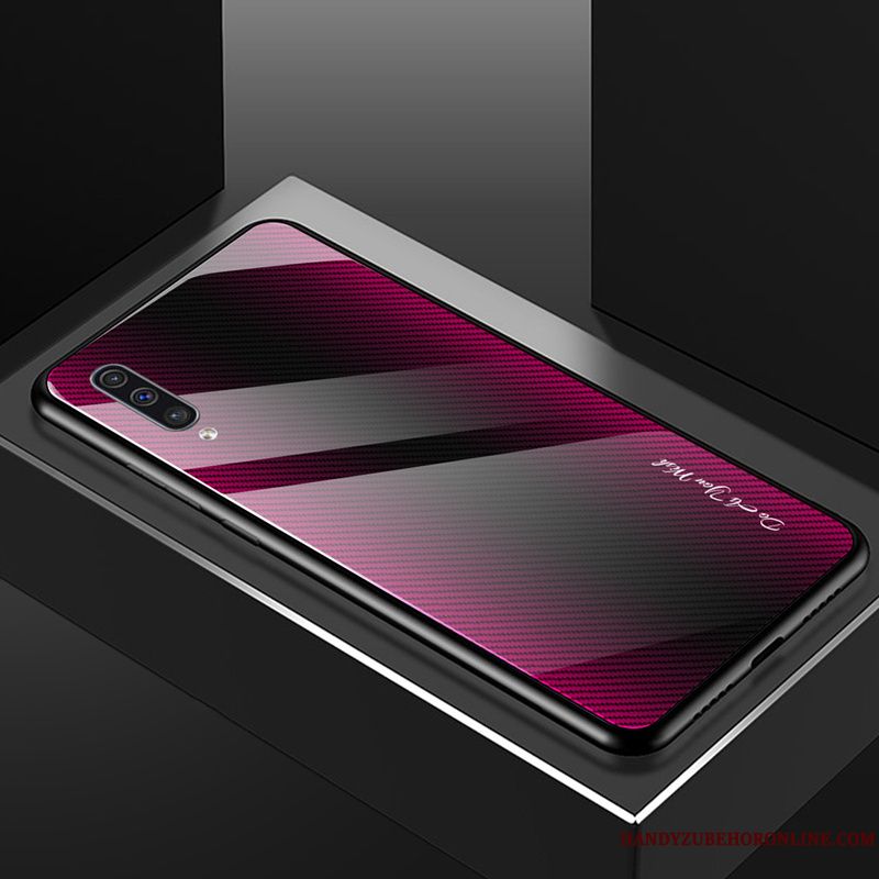 Skal Samsung Galaxy A50s Silikon Glas Fallskydd, Fodral Samsung Galaxy A50s Påsar Högt Utbud Net Red
