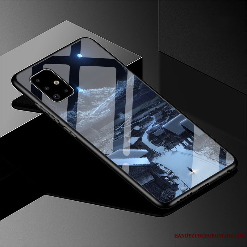 Skal Samsung Galaxy A51 Tecknat Glas Stjärna, Fodral Samsung Galaxy A51 Skydd Fallskyddtelefon