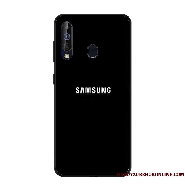 Skal Samsung Galaxy A60 Mjuk Svart Nubuck, Fodral Samsung Galaxy A60 Silikon Telefon Fallskydd