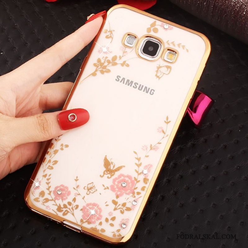 Skal Samsung Galaxy A7 2015 Silikon Fallskydd Guld, Fodral Samsung Galaxy A7 2015 Mjuk Telefon