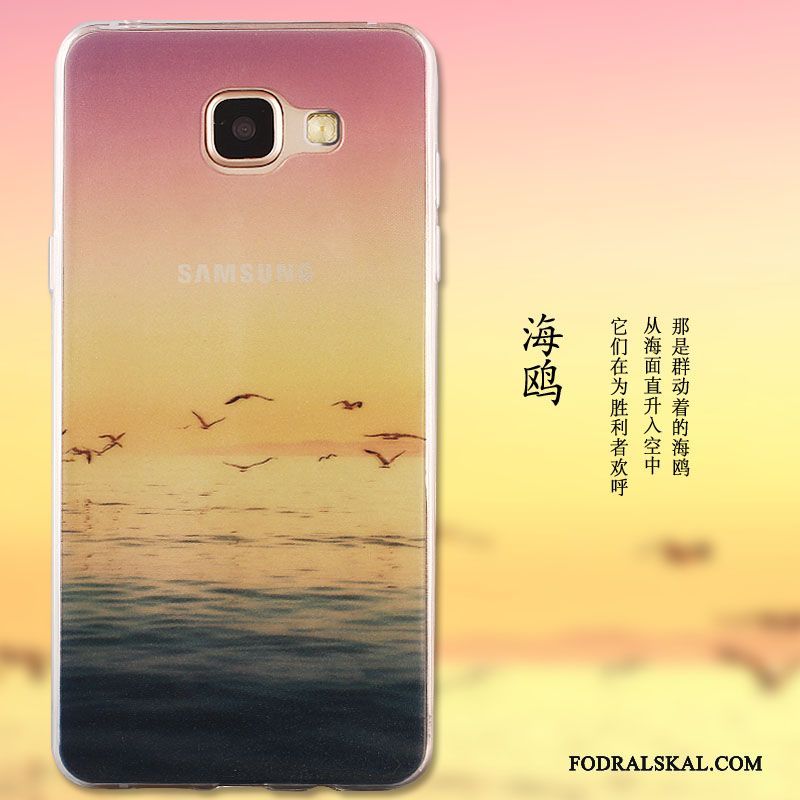 Skal Samsung Galaxy A7 2016 Påsar Telefon Bläckmålning, Fodral Samsung Galaxy A7 2016 Skydd Röd