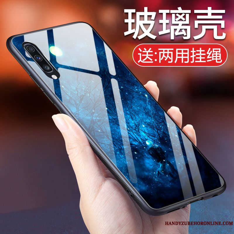 Skal Samsung Galaxy A70 Kreativa Personlighet Glas, Fodral Samsung Galaxy A70 Mjuk Telefon Fallskydd