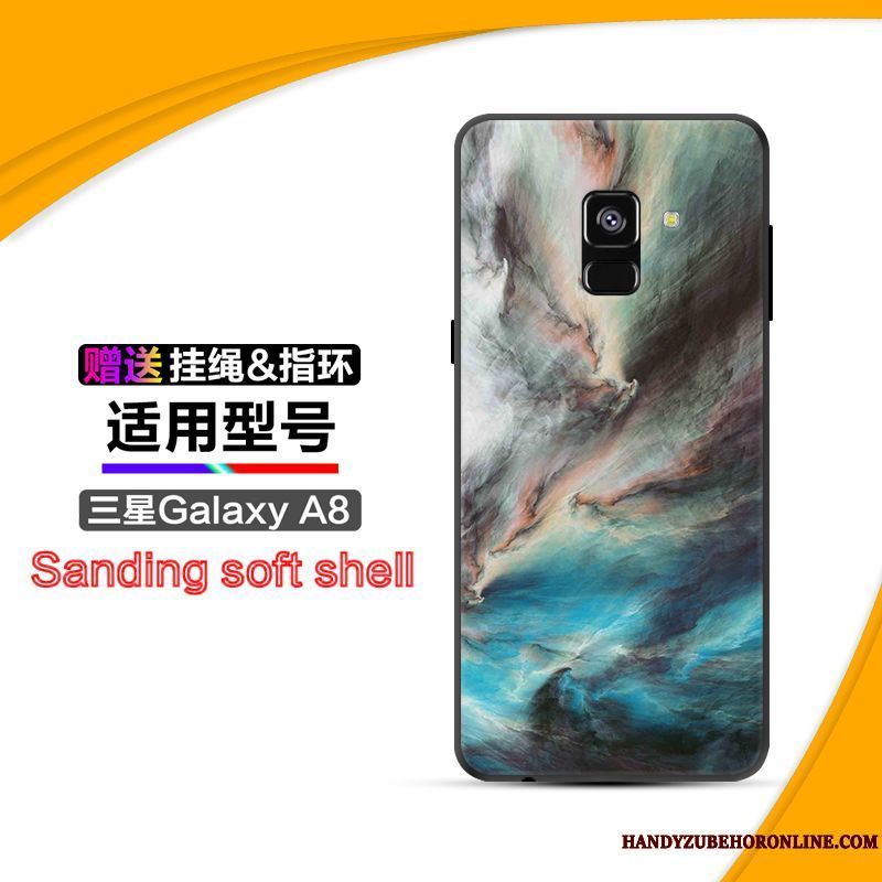 Skal Samsung Galaxy A8 2018 Skydd Telefon Svart, Fodral Samsung Galaxy A8 2018 Mjuk
