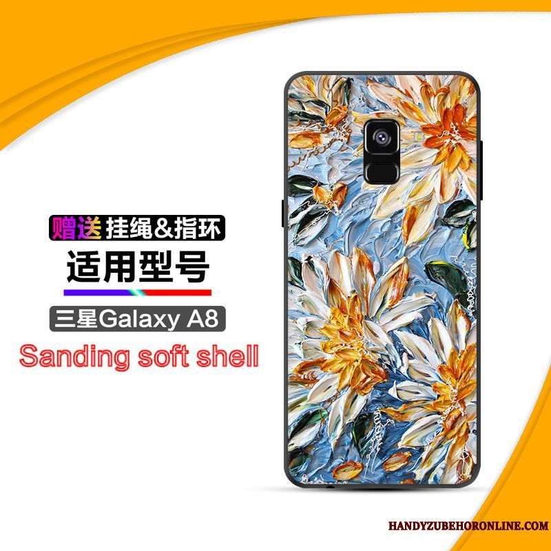 Skal Samsung Galaxy A8 2018 Skydd Telefon Svart, Fodral Samsung Galaxy A8 2018 Mjuk