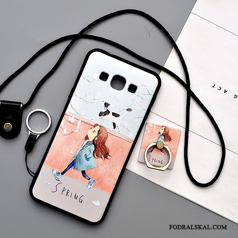 Skal Samsung Galaxy A8 Mjuk Grön Fallskydd, Fodral Samsung Galaxy A8 Silikon Hängsmyckentelefon