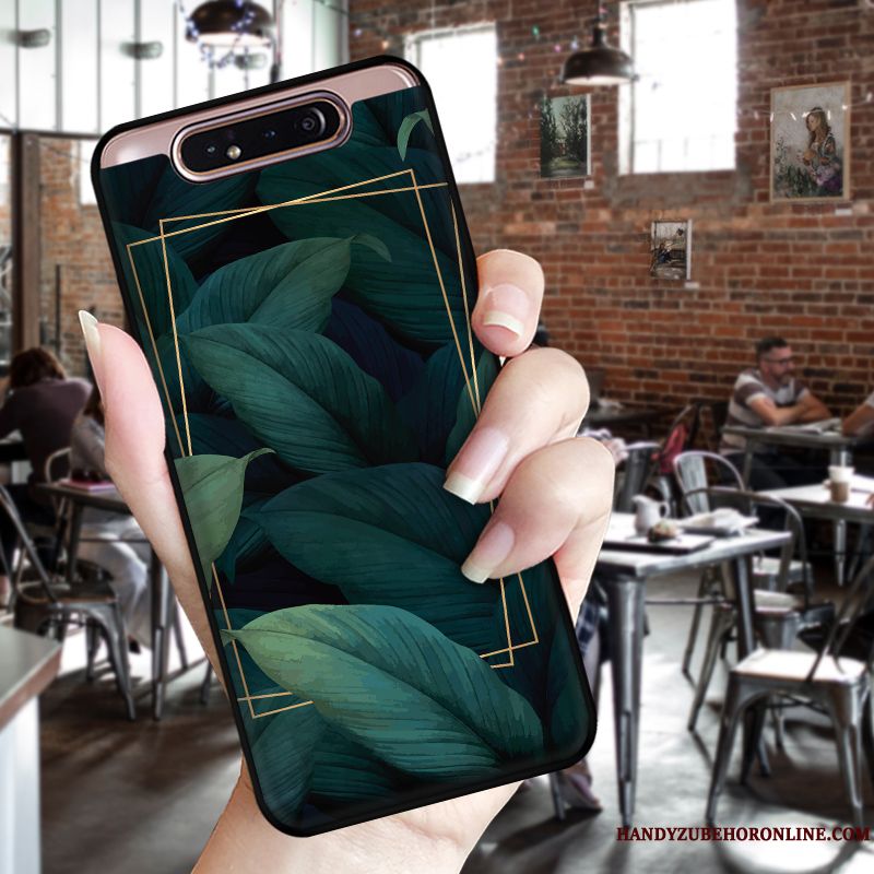 Skal Samsung Galaxy A80 Mjuk Handmålade Vind, Fodral Samsung Galaxy A80 Skydd Telefon Svart