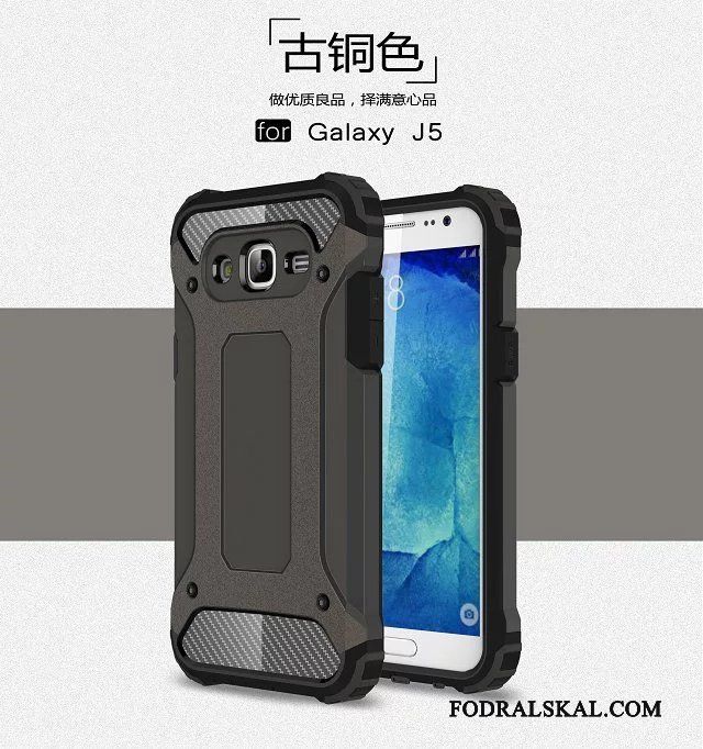 Skal Samsung Galaxy J5 2015 Påsar Armor Grön, Fodral Samsung Galaxy J5 2015 Skydd Telefon Fallskydd