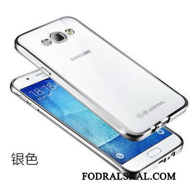 Skal Samsung Galaxy J5 2015 Skydd Tunn Fallskydd, Fodral Samsung Galaxy J5 2015 Mjuk Guld Transparent