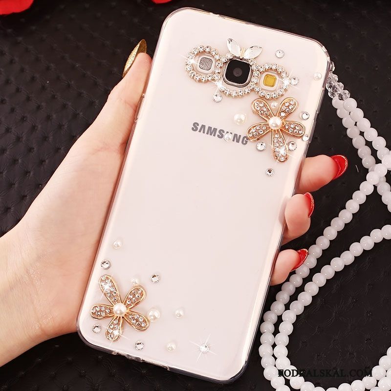 Skal Samsung Galaxy J5 2015 Skydd Vit Fallskydd, Fodral Samsung Galaxy J5 2015 Mjuk Telefon