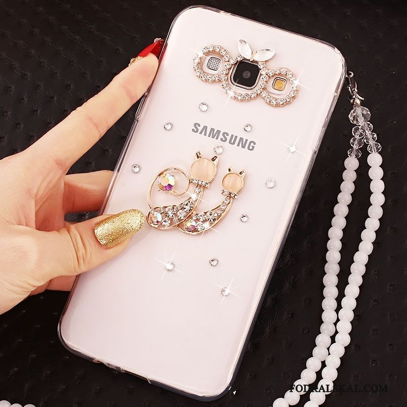 Skal Samsung Galaxy J5 2015 Skydd Vit Fallskydd, Fodral Samsung Galaxy J5 2015 Mjuk Telefon