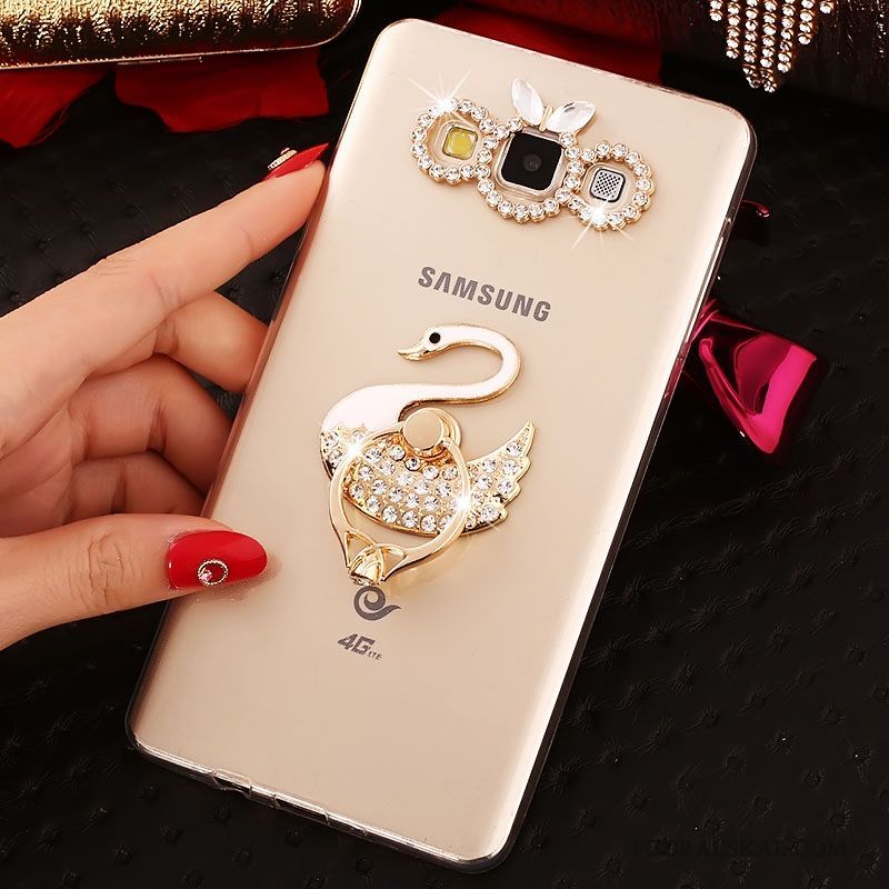 Skal Samsung Galaxy J5 2016 Silikon Ring Guld, Fodral Samsung Galaxy J5 2016 Skydd