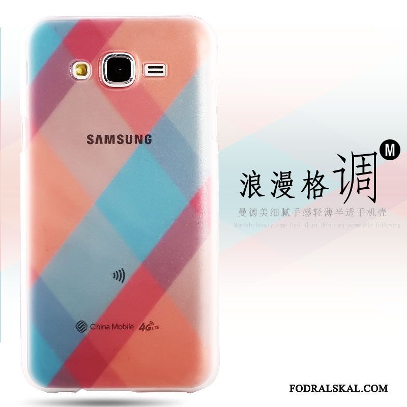 Skal Samsung Galaxy J7 2015 Färg Transparent Trend, Fodral Samsung Galaxy J7 2015 Skydd Telefon Hård