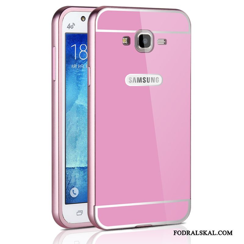 Skal Samsung Galaxy J7 2015 Metall Rosatelefon, Fodral Samsung Galaxy J7 2015 Skydd Hård Tunn