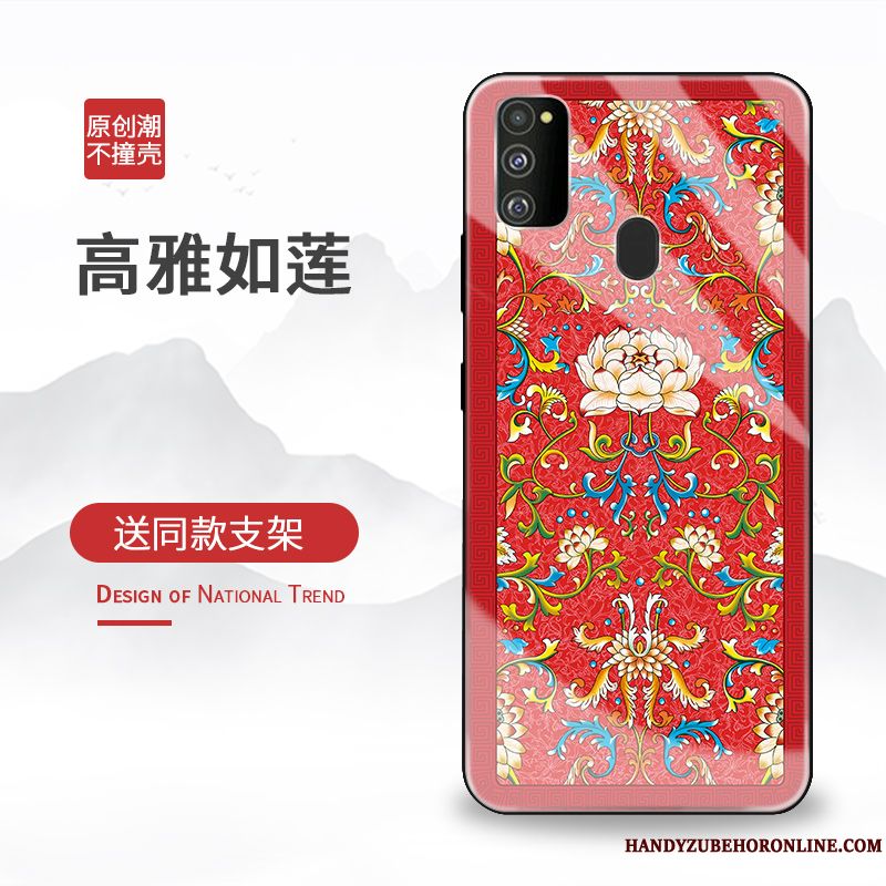 Skal Samsung Galaxy M30s Påsar Telefon Röd, Fodral Samsung Galaxy M30s Silikon Fallskydd Kinesisk Stil