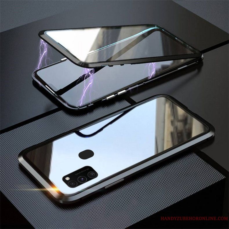 Skal Samsung Galaxy M30s Skydd Ny Magnetic, Fodral Samsung Galaxy M30s Glas Fallskydd