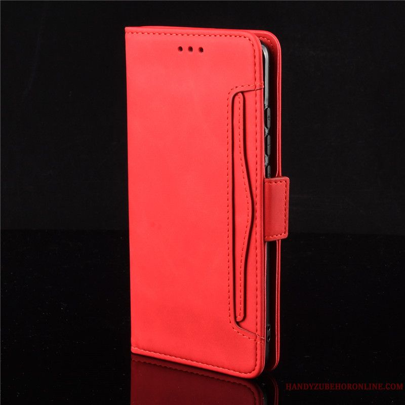 Skal Samsung Galaxy Note 10 Lite Skydd Pulvertelefon, Fodral Samsung Galaxy Note 10 Lite Plånbok Röd