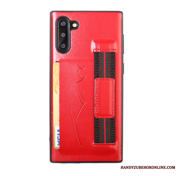 Skal Samsung Galaxy Note 10 Mjuk Korttelefon, Fodral Samsung Galaxy Note 10 Röd